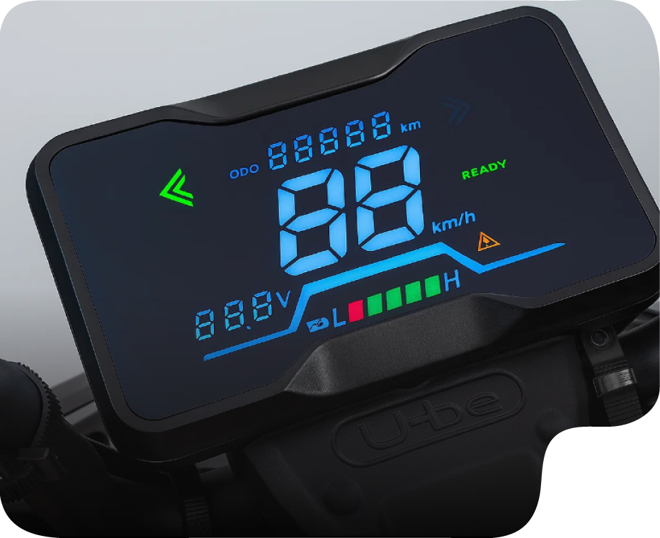 Digital dashboard of an electric scooter